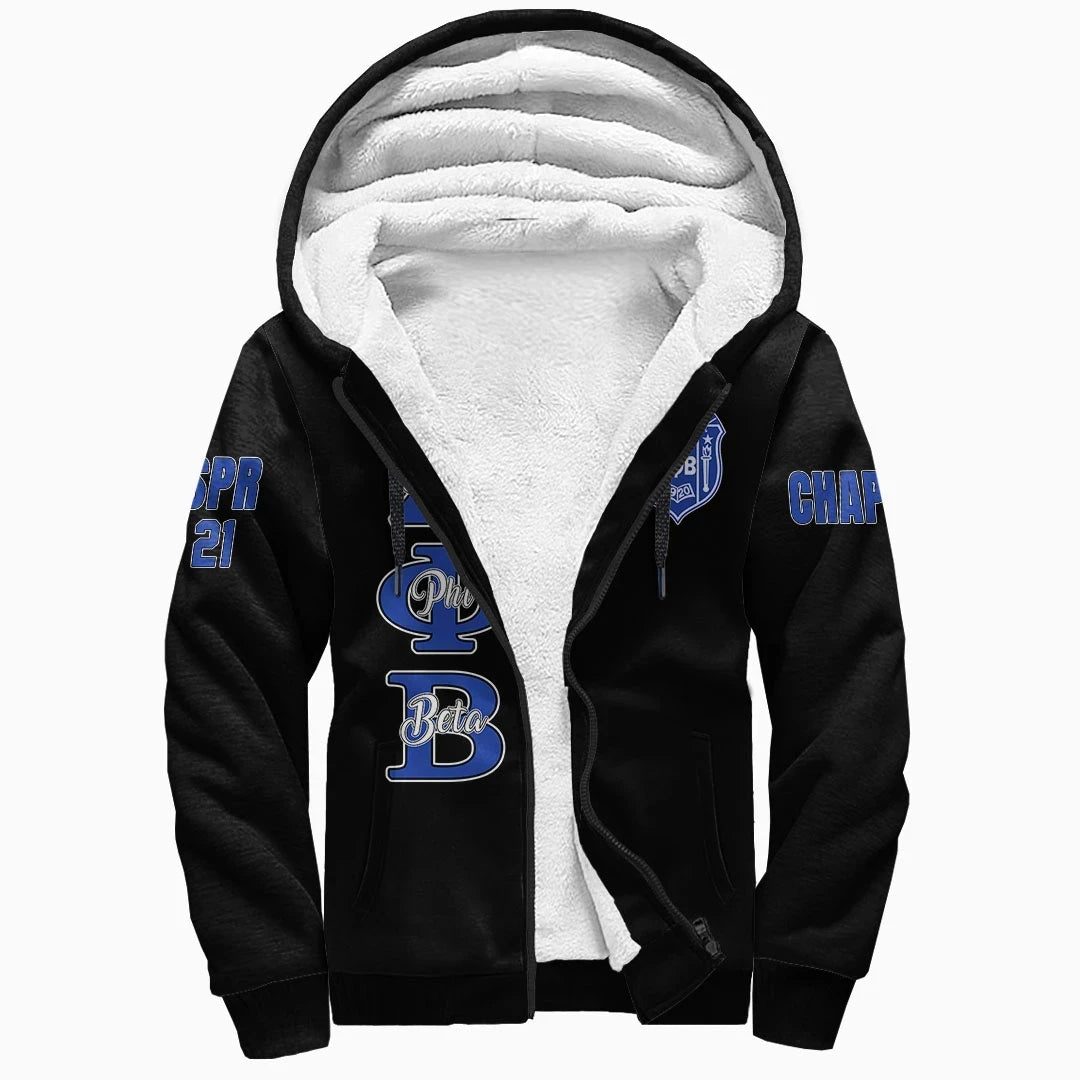 Sorority Hoodie - Personalized Zeta Phi Beta Sherpa Hoodie