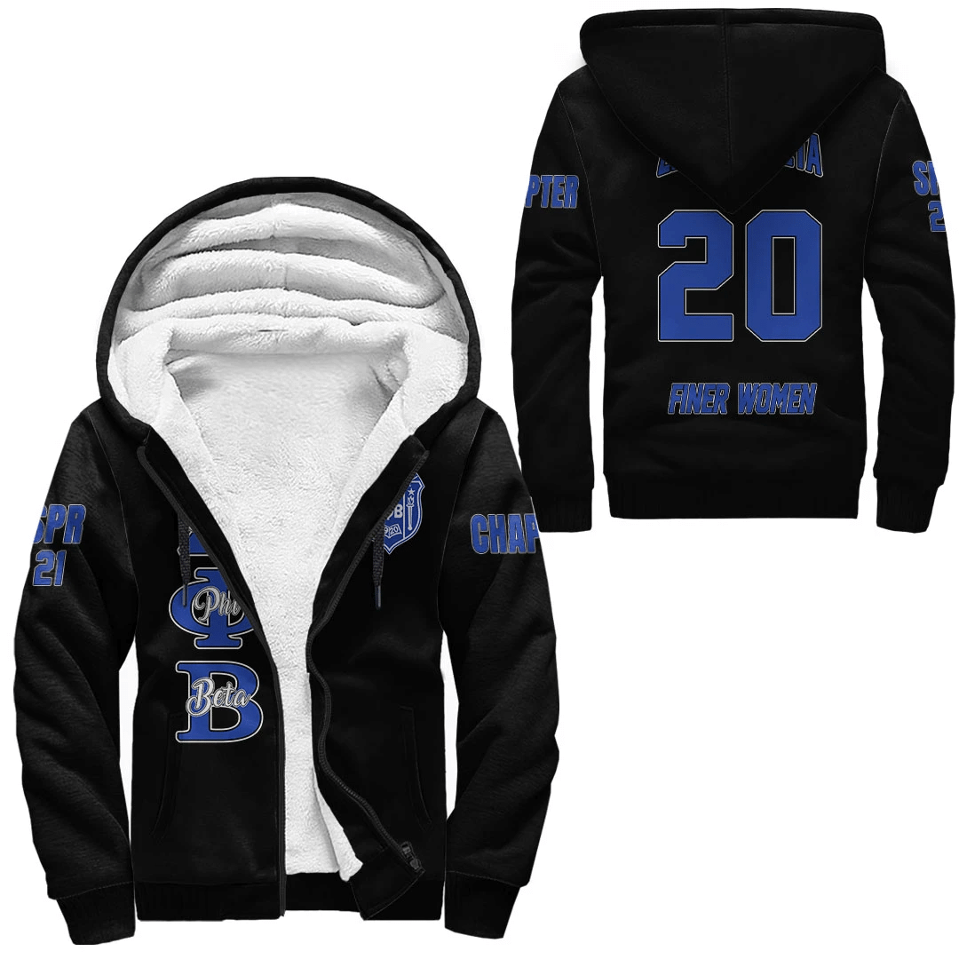 Sorority Hoodie - Personalized Zeta Phi Beta Sherpa Hoodie