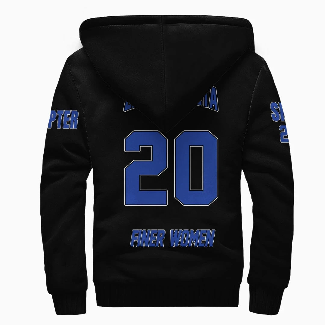 Sorority Hoodie - Personalized Zeta Phi Beta Sherpa Hoodie