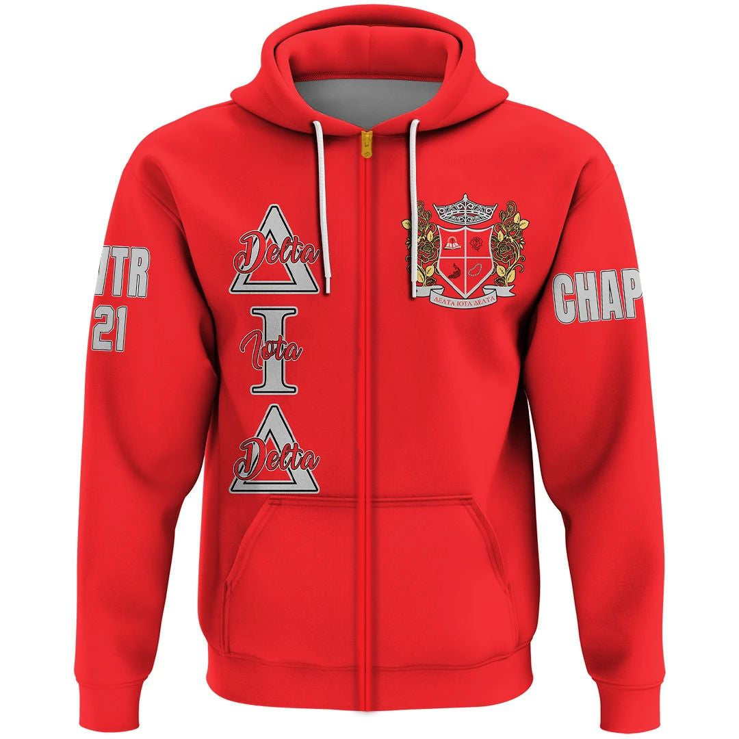 Sorority Hoodie - Personalized Delta Iota Delta Zip Hoodie