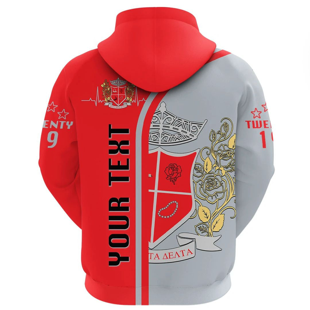 Sorority Hoodie - Personalized Delta Iota Delta In My Heart Zip Hoodie