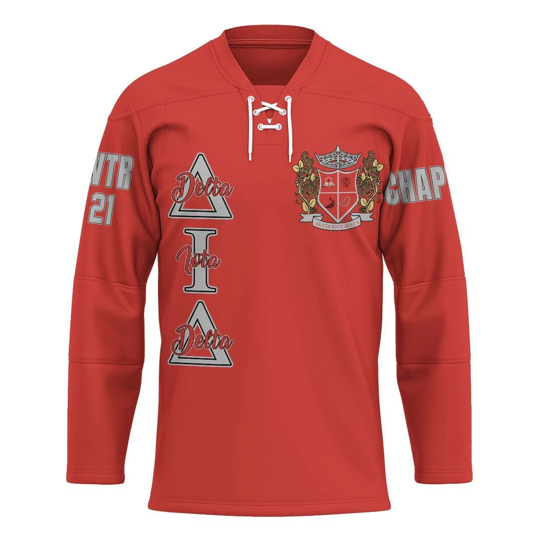 Sorority Hockey Jersey - Personalized Delta Iota Delta Hockey Jersey
