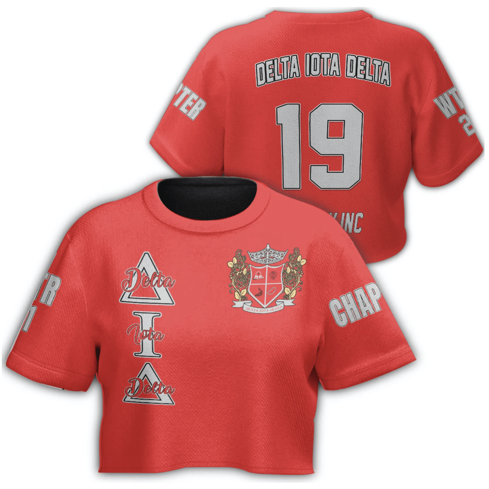 Sorority T-Shirt - Personalized Delta Iota Delta Croptop T-Shirt