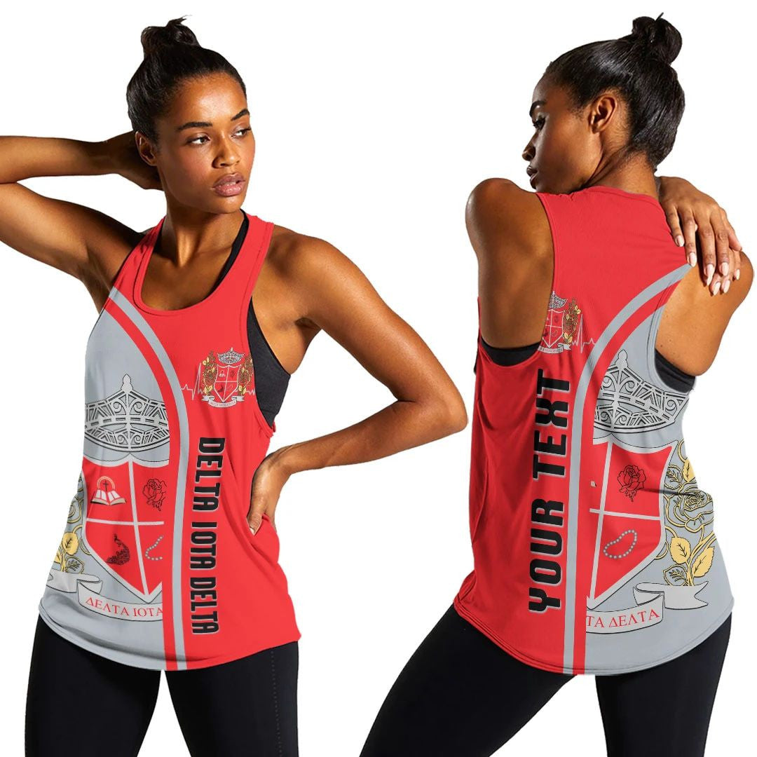 Sorority Tank Top - Delta Iota Delta In My Heart Racerback Tank