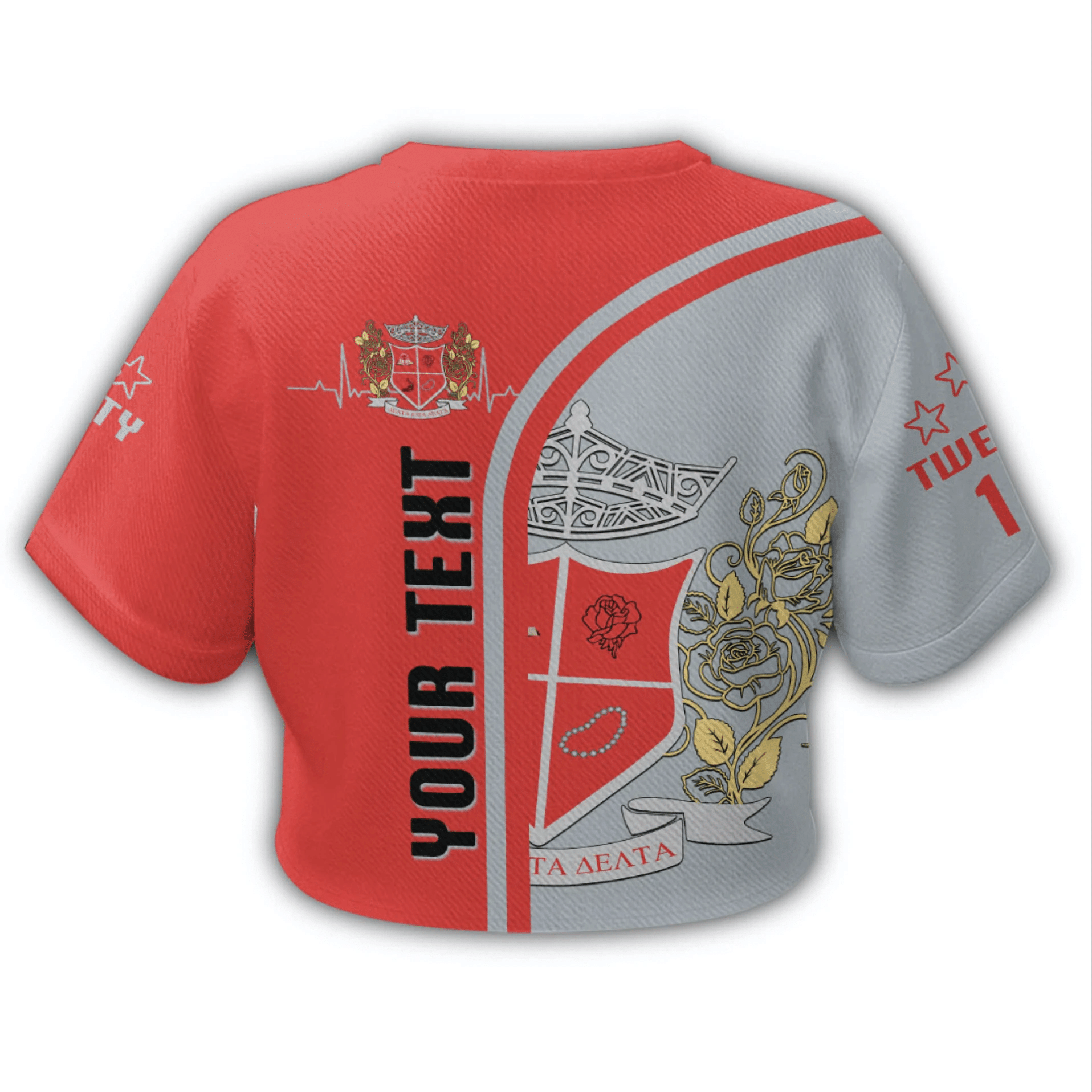 Sorority T-Shirt - Personalized Delta Iota Delta In My Heart Croptop T-Shirt