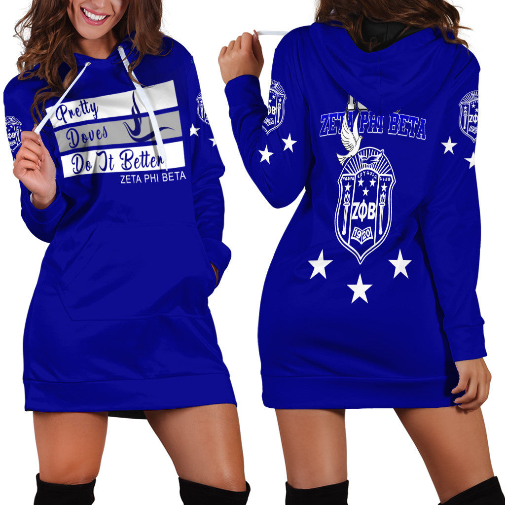 Sorority Dress - Zeta Phi Beta Greek Life Hoodie Dress