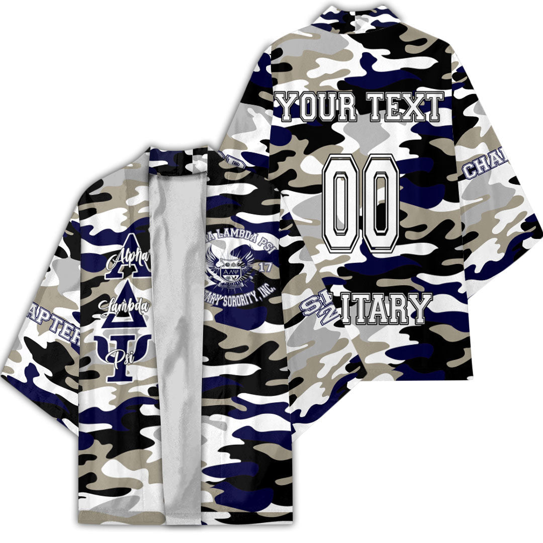 Sorority Kimono - (Custom) Alpha Lambda Psi  Camo Kimono