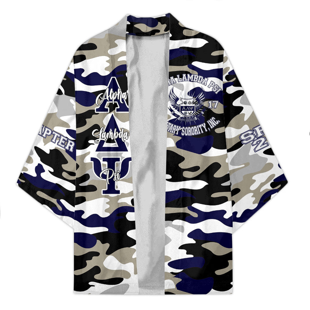 Sorority Kimono - (Custom) Alpha Lambda Psi  Camo Kimono