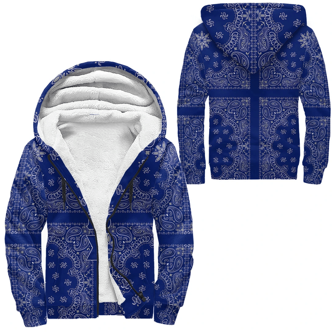 Fraternity Hoodie - Phi Beta Sigma Paisley Style Sherpa Hoodie