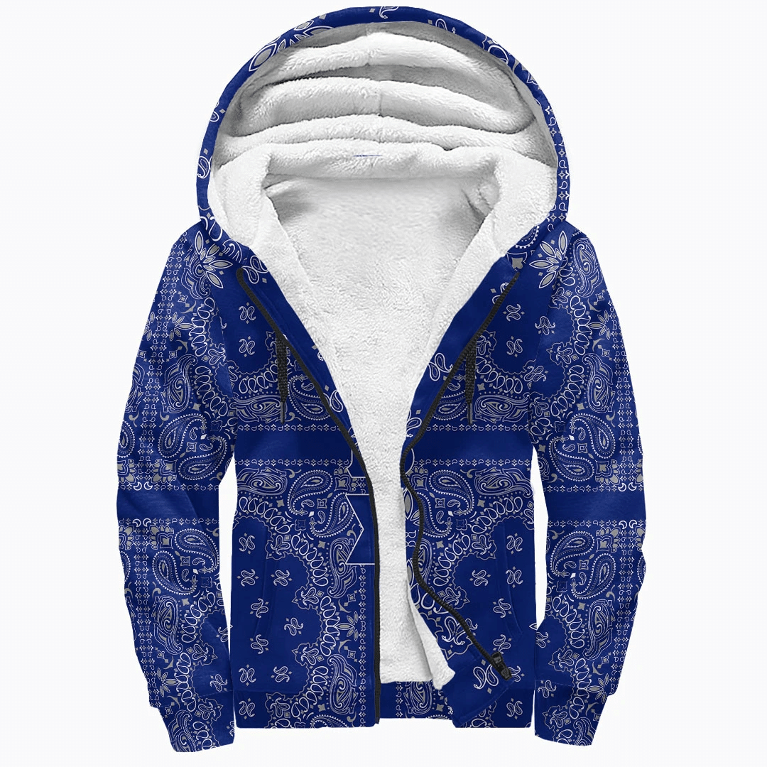 Fraternity Hoodie - Phi Beta Sigma Paisley Style Sherpa Hoodie
