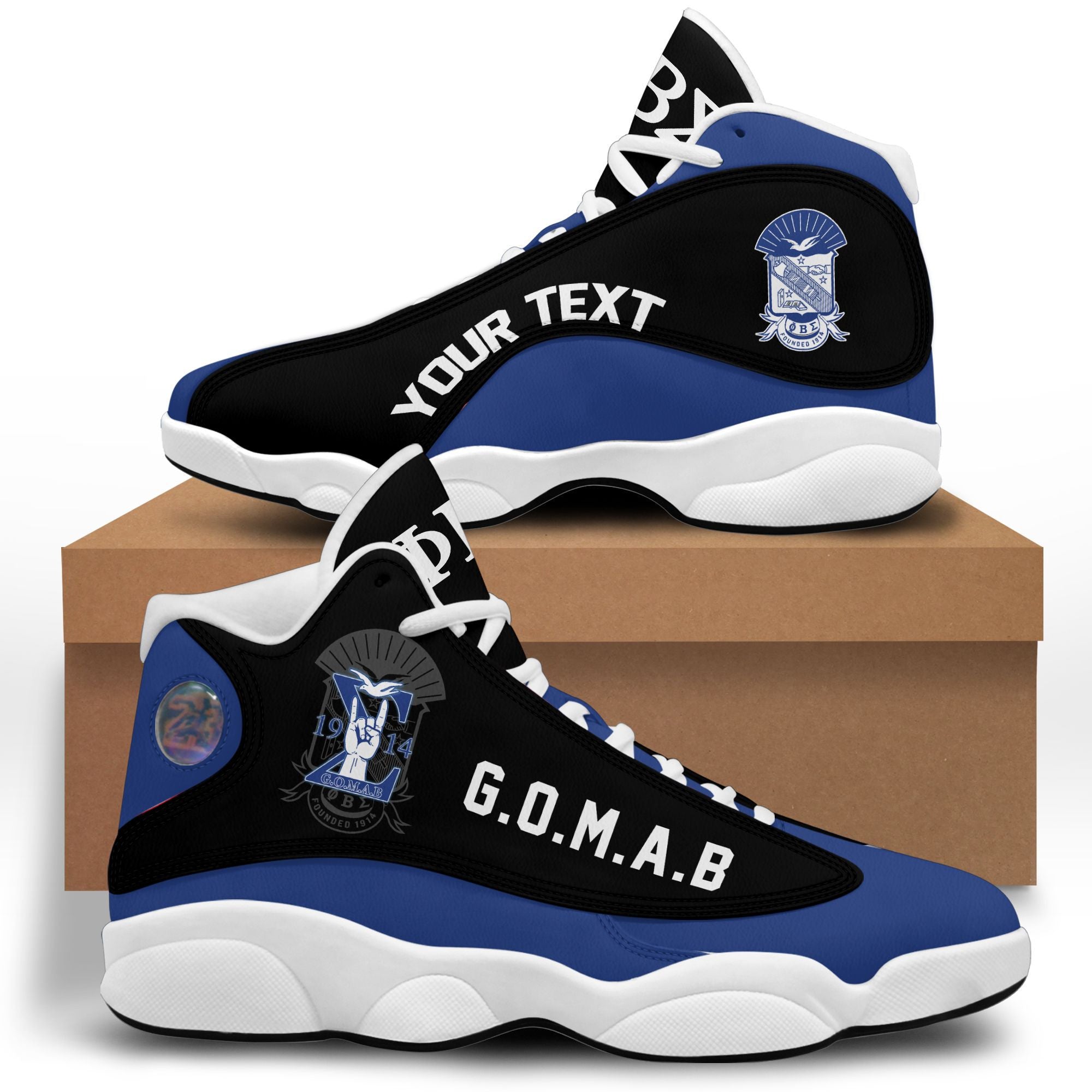 Fraternity Footwear - Phi Beta Sigma Handsign Sneakers J.13