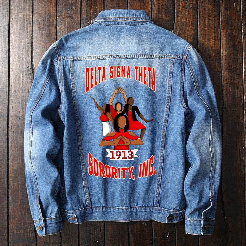 Sorority Jacket - Delta Sigma Theta Sisterhood Denim Jacket