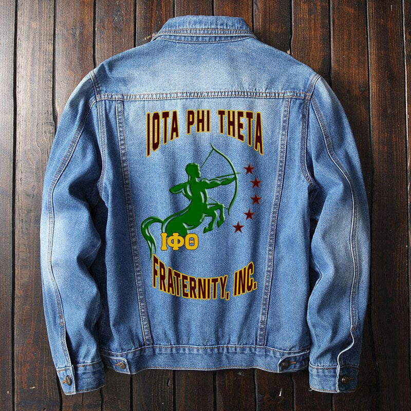 Fraternity Jacket - Iota Phi Theta Centaur Denim Jacket