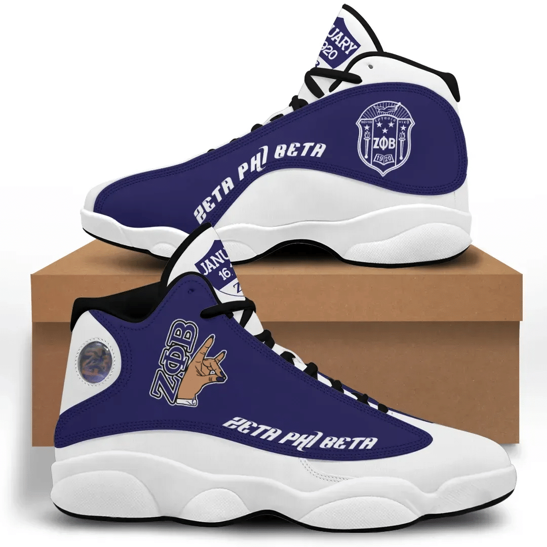 Sorority Footwear - Zeta Phi Beta Hand Sign Style Sneakers J.13