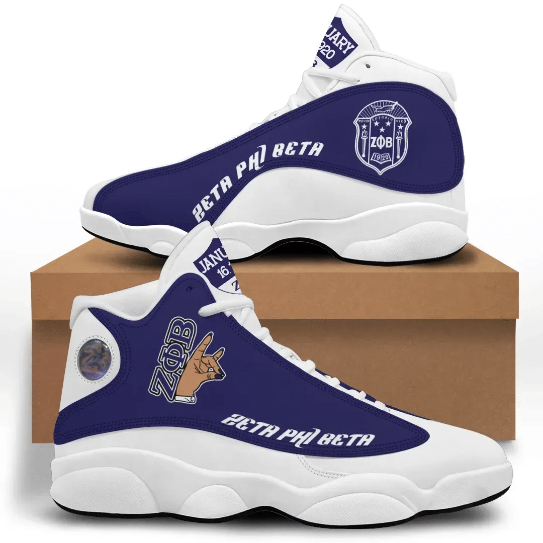 Sorority Footwear - Zeta Phi Beta Hand Sign Style Sneakers J.13