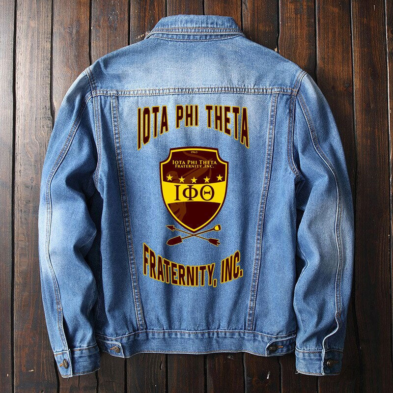 Fraternity Jacket - Iota Phi Theta Shield Denim Jacket