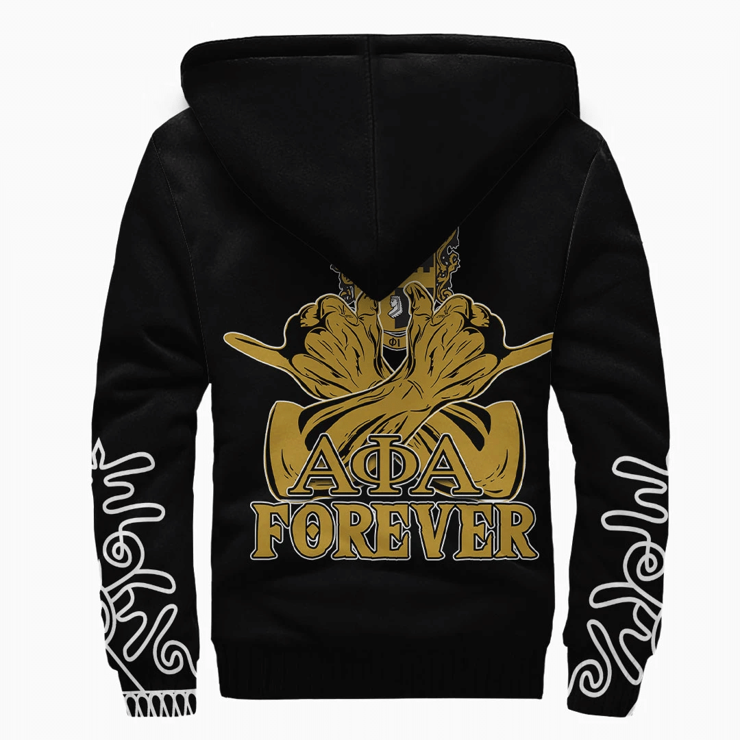 Fraternity Hoodie - Alpha Phi Alpha Forever Sherpa Hoodie