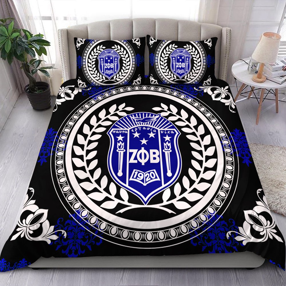 Sorority Bedding Set - Floral Circle Zeta Phi Beta Bedding Set