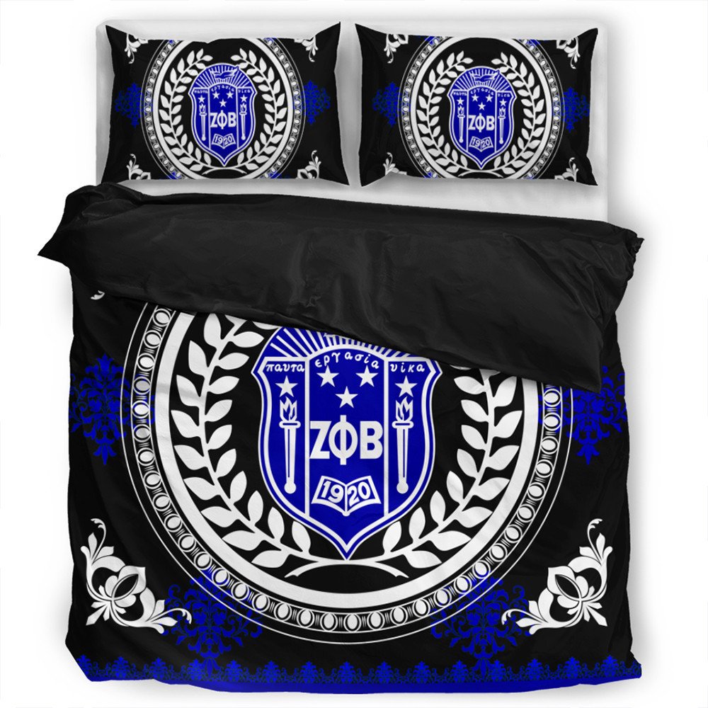 Sorority Bedding Set - Floral Circle Zeta Phi Beta Bedding Set