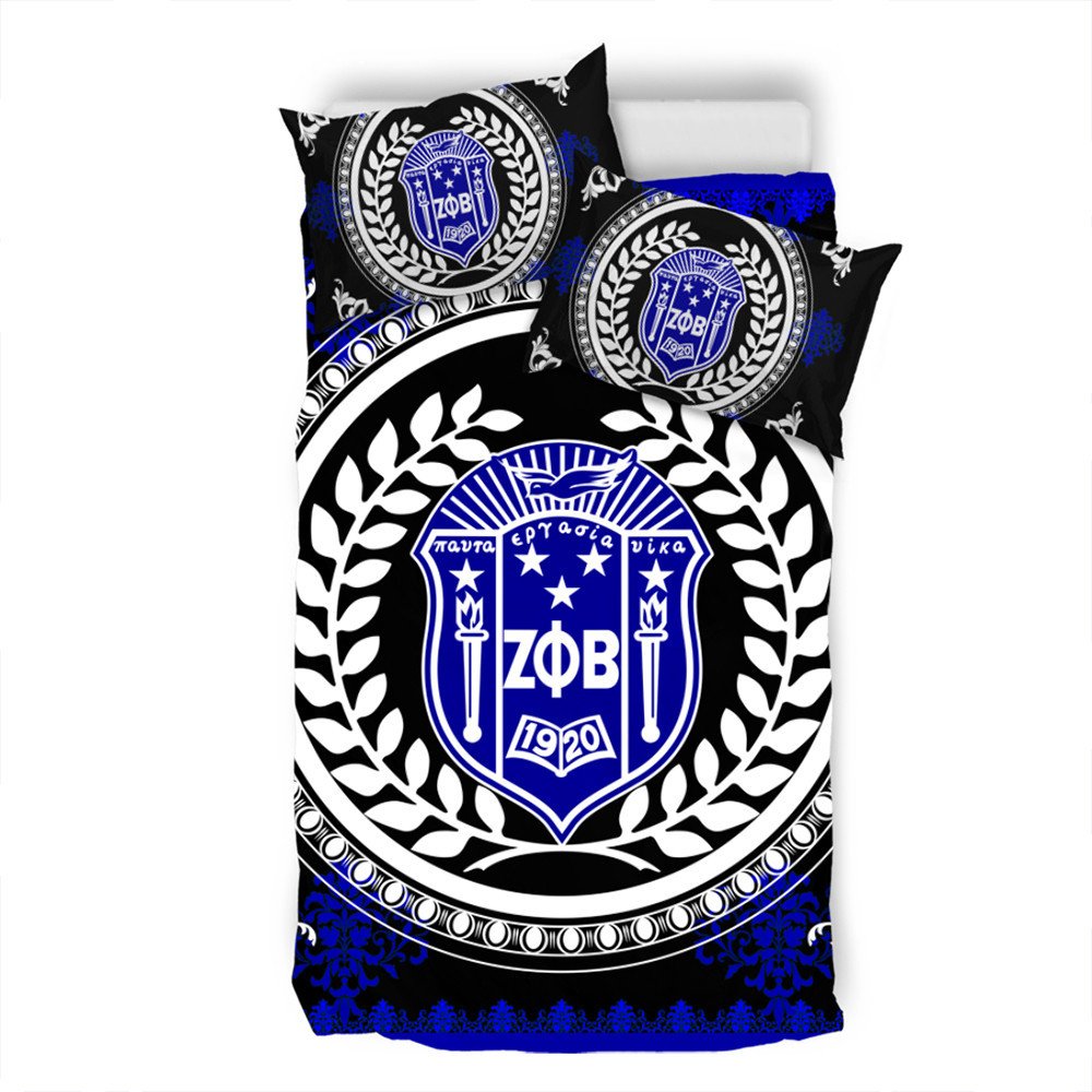 Sorority Bedding Set - Floral Circle Zeta Phi Beta Bedding Set