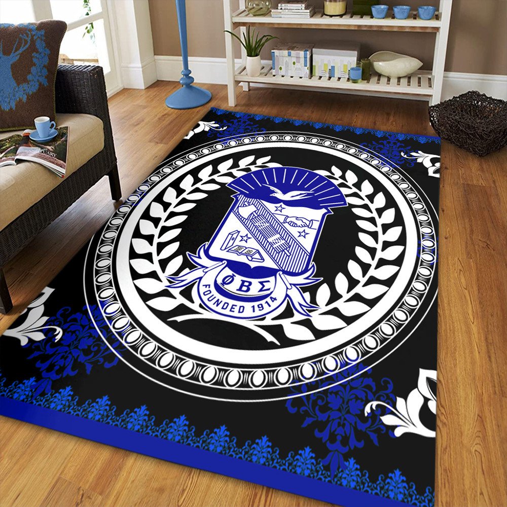 Fraternity Area Rug - Floral Circle Phi Beta Sigma Area Rug