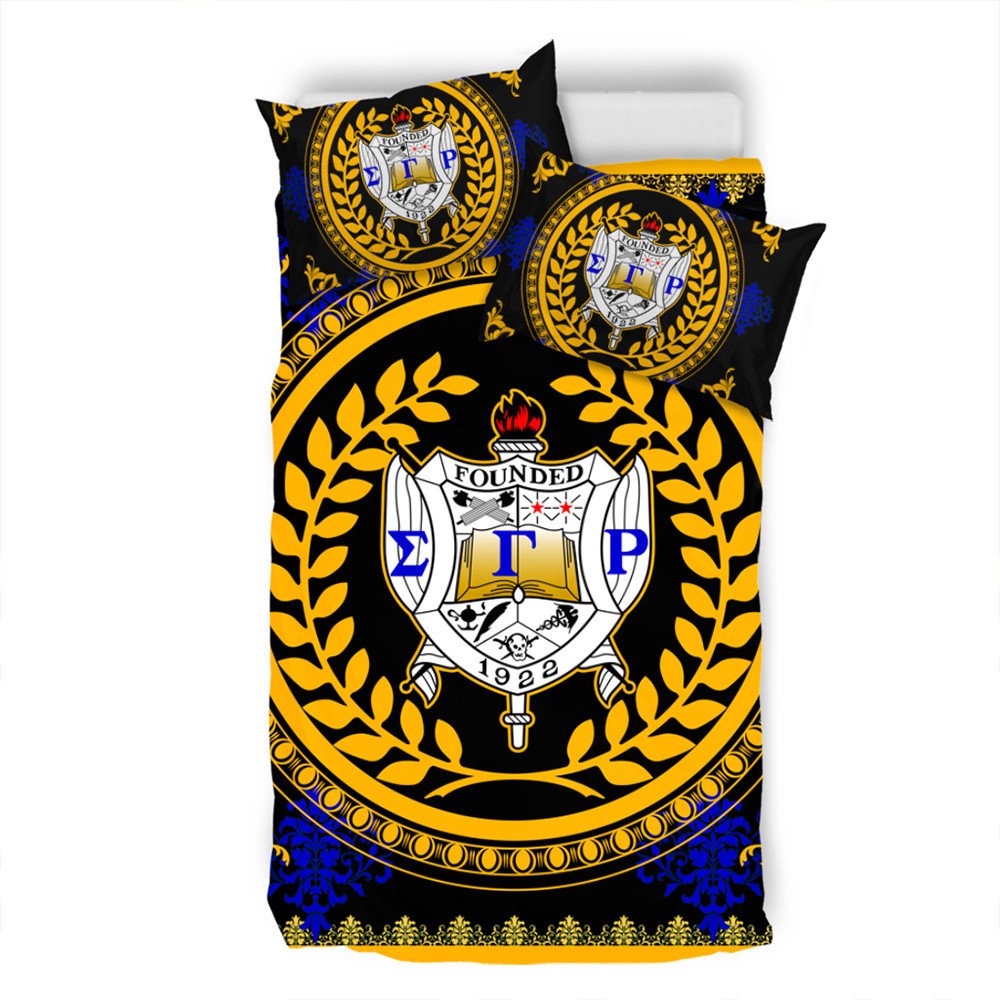 Sorority Bedding Set - Floral Circle Sigma Gamma Rho Bedding Set