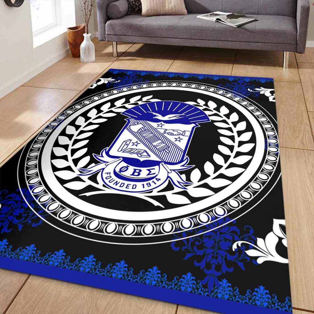 Fraternity Area Rug - Floral Circle Phi Beta Sigma Area Rug