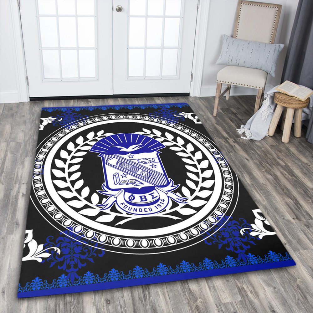 Fraternity Area Rug - Floral Circle Phi Beta Sigma Area Rug