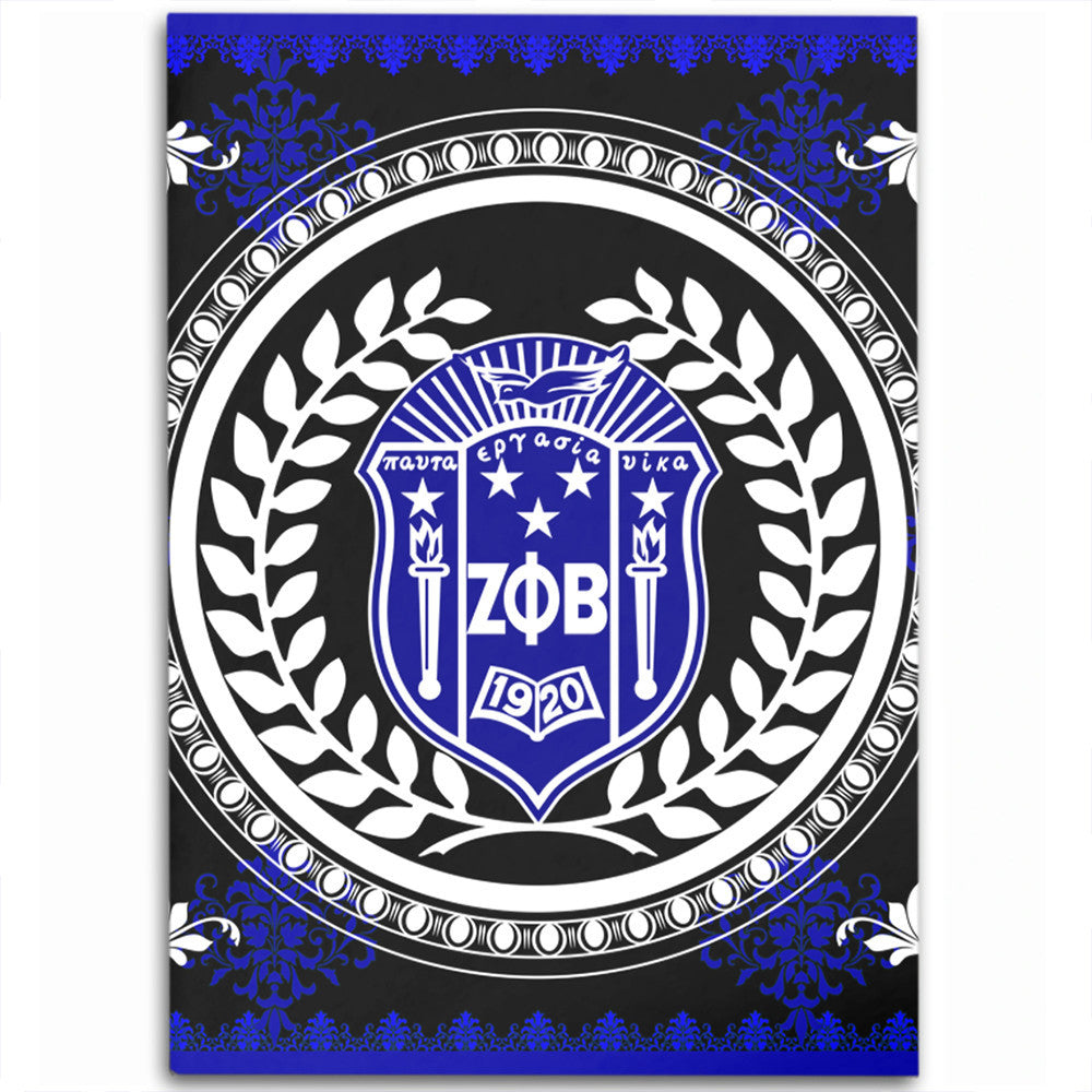 Sorority Area Rug - Floral Circle Zeta Phi Beta Area Rug