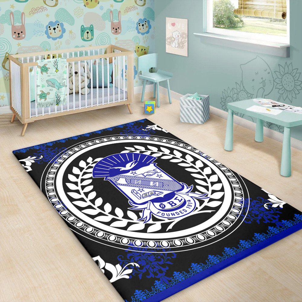 Fraternity Area Rug - Floral Circle Phi Beta Sigma Area Rug