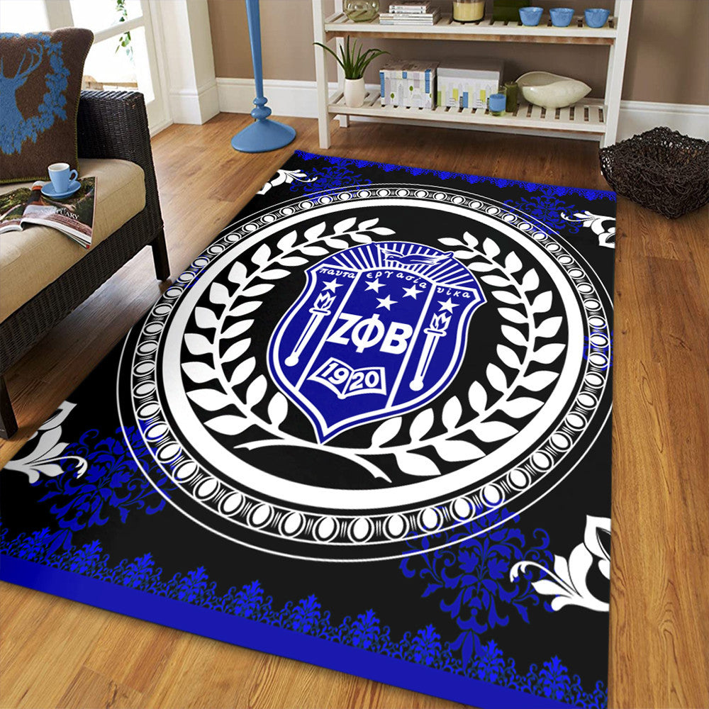 Sorority Area Rug - Floral Circle Zeta Phi Beta Area Rug