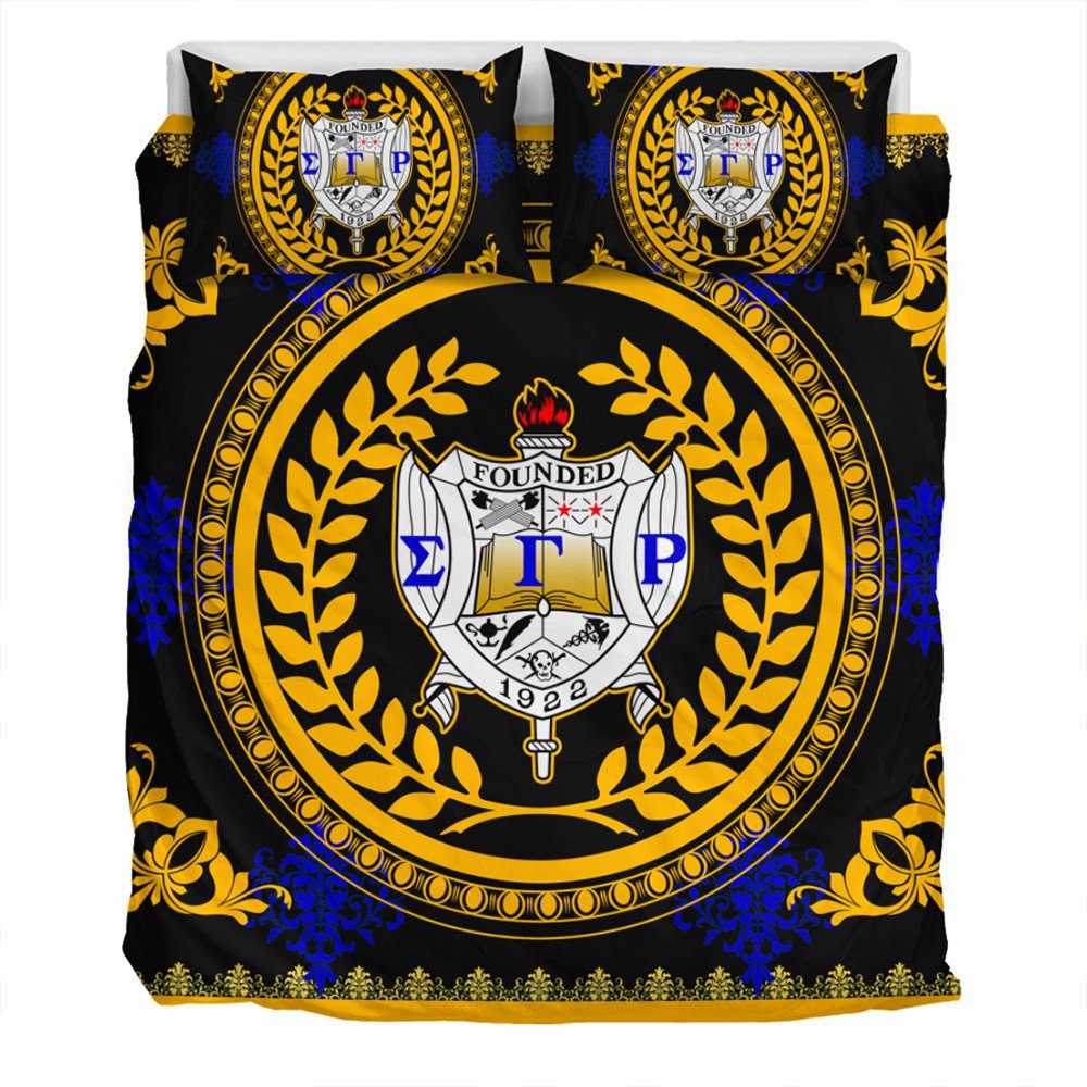 Sorority Bedding Set - Floral Circle Sigma Gamma Rho Bedding Set