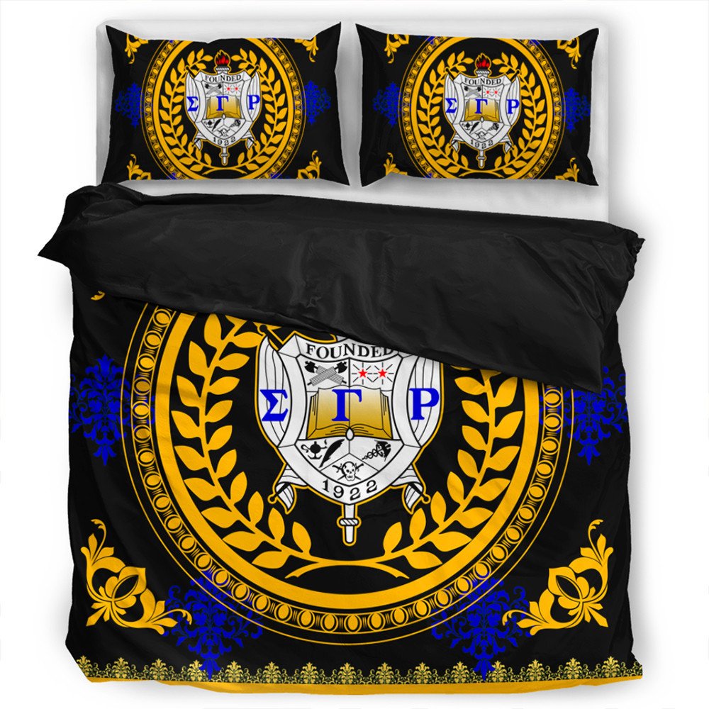Sorority Bedding Set - Floral Circle Sigma Gamma Rho Bedding Set