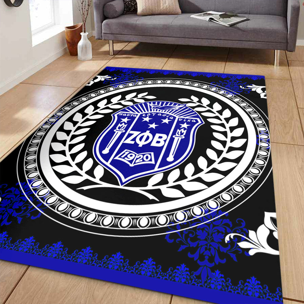 Sorority Area Rug - Floral Circle Zeta Phi Beta Area Rug