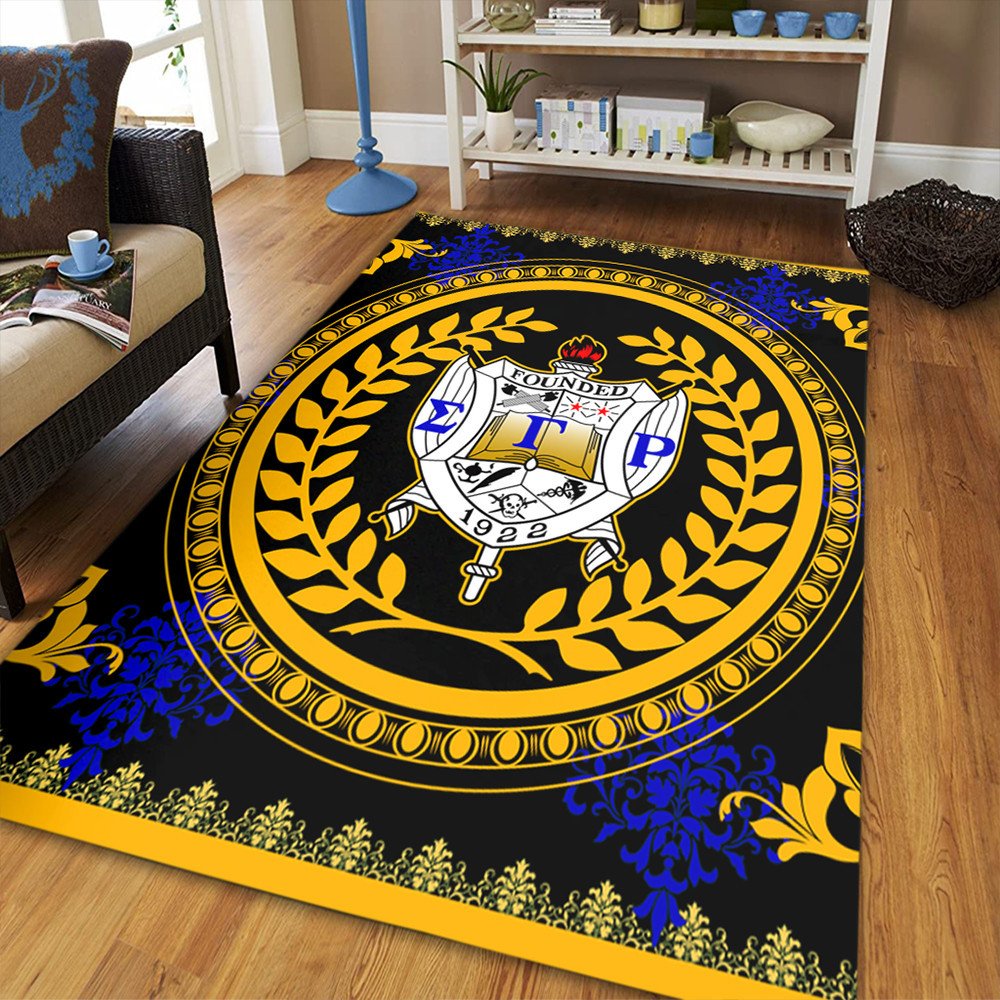 Sorority Area Rug - Floral Circle Sigma Gamma Rho Area Rug