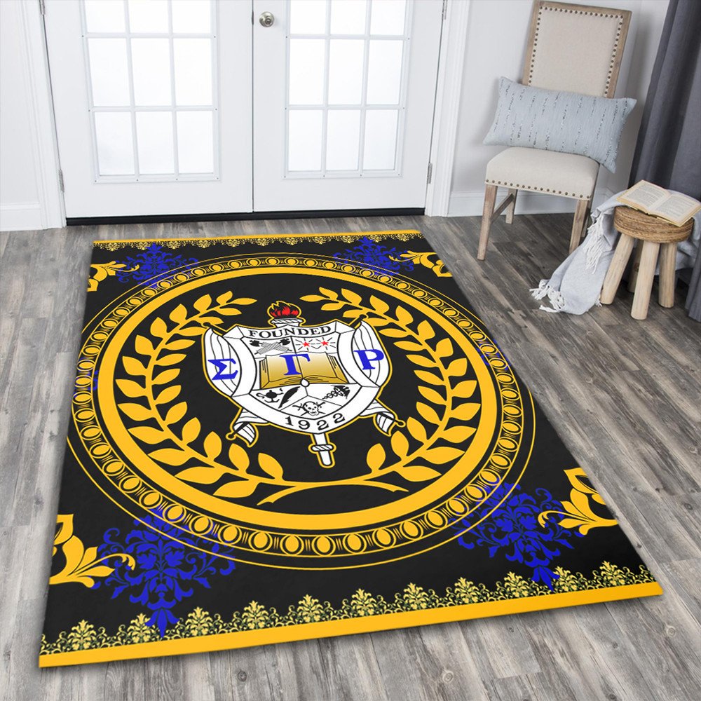 Sorority Area Rug - Floral Circle Sigma Gamma Rho Area Rug
