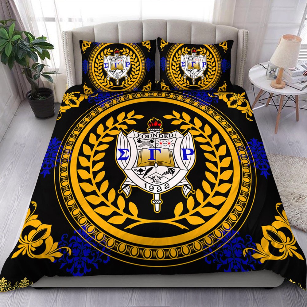 Sorority Bedding Set - Floral Circle Sigma Gamma Rho Bedding Set