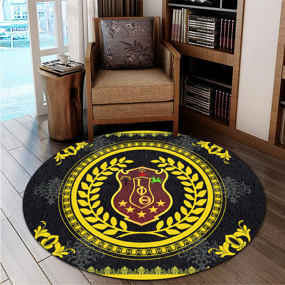 Fraternity Carpet - Floral Circle Iota Phi Theta Round Carpet