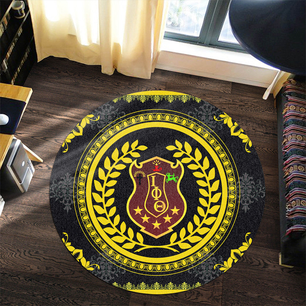 Fraternity Carpet - Floral Circle Iota Phi Theta Round Carpet