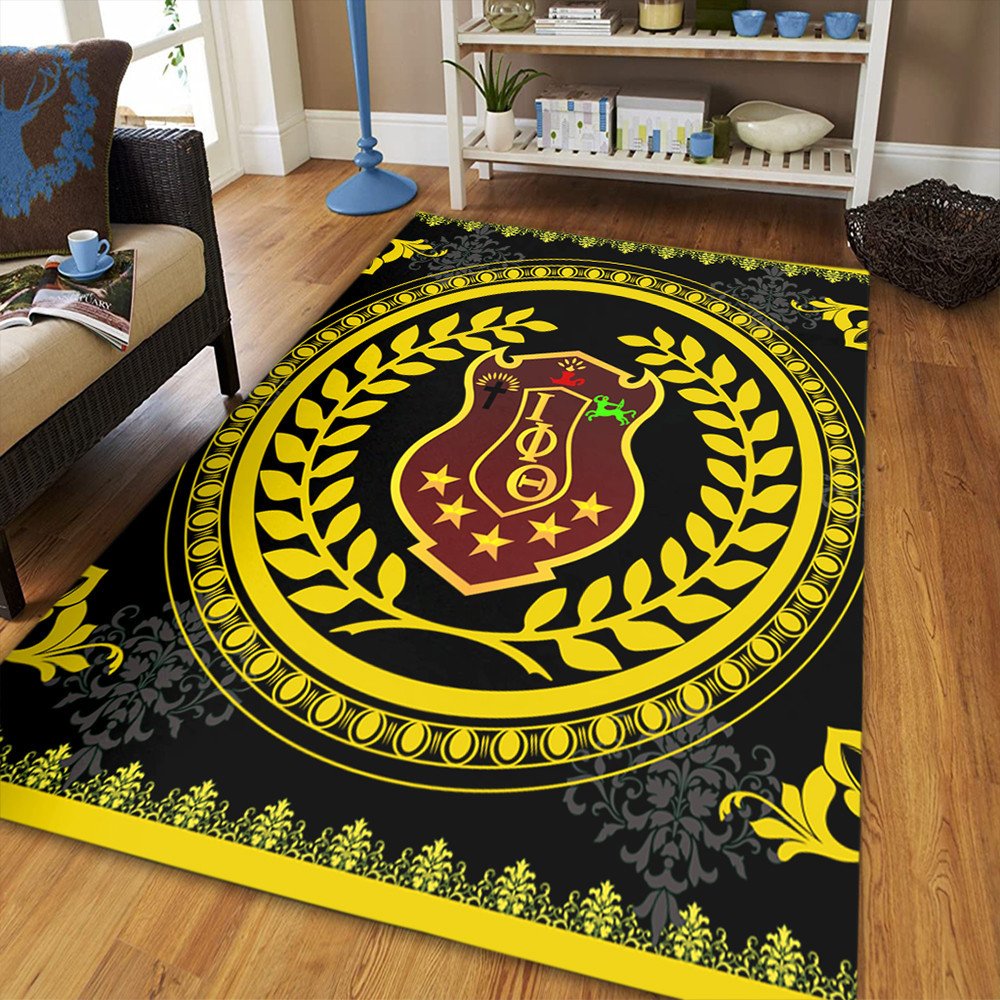 Fraternity Area Rug - Floral Circle Iota Phi Theta Area Rug