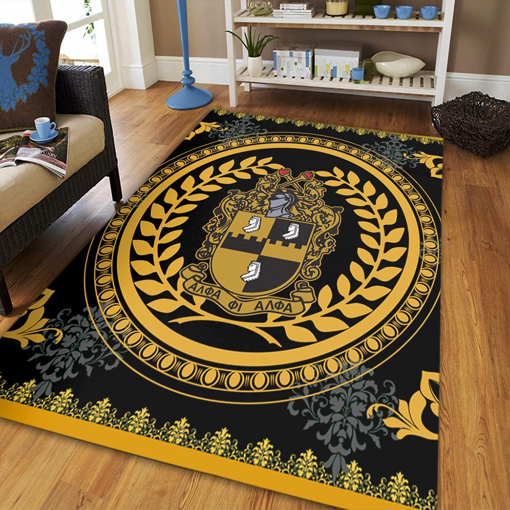 Fraternity Area Rug - Floral Circle Alpha Phi Alpha Area Rug