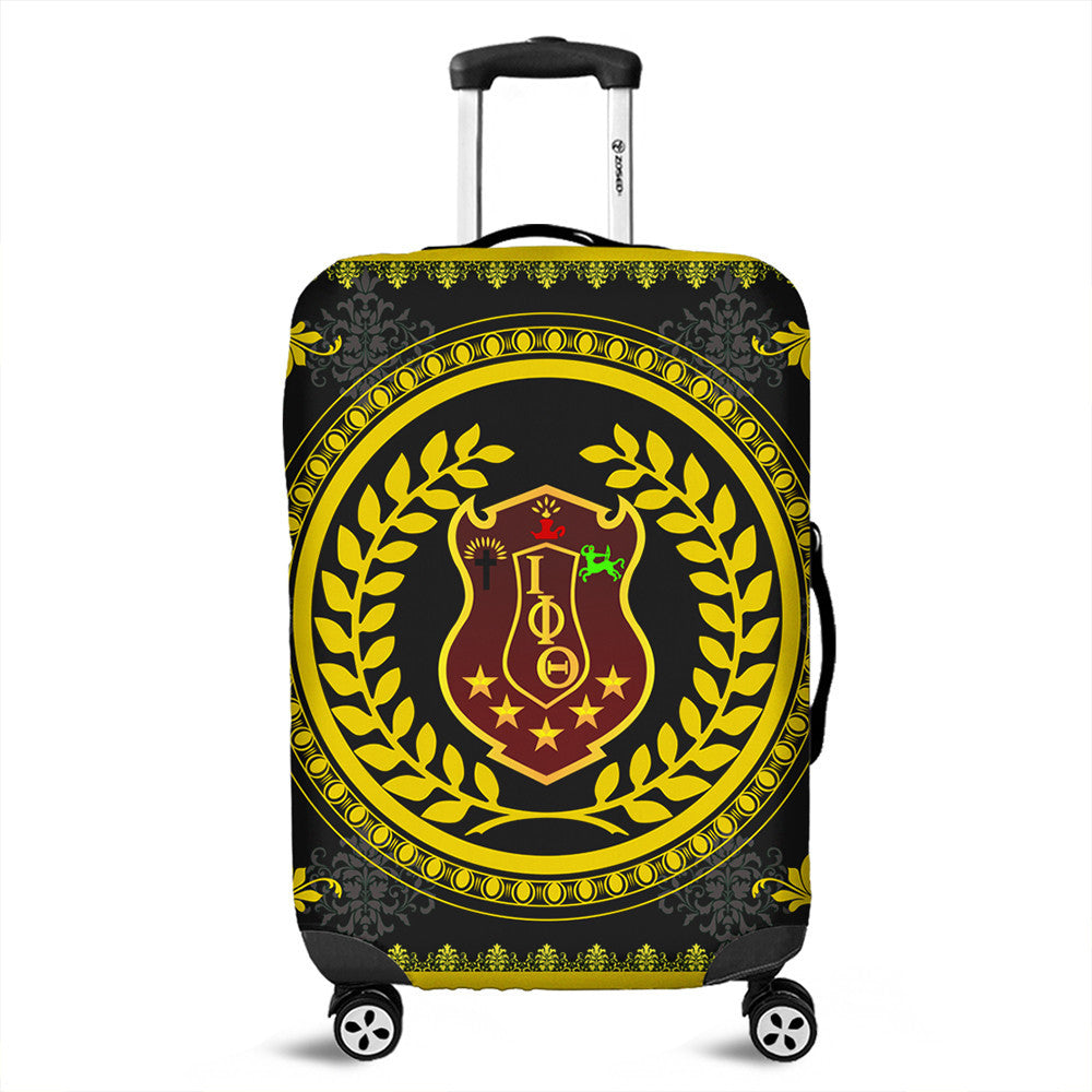 Fraternity Luggage Cover - Floral Circle Iota Phi Theta Travel Suitcase Cover