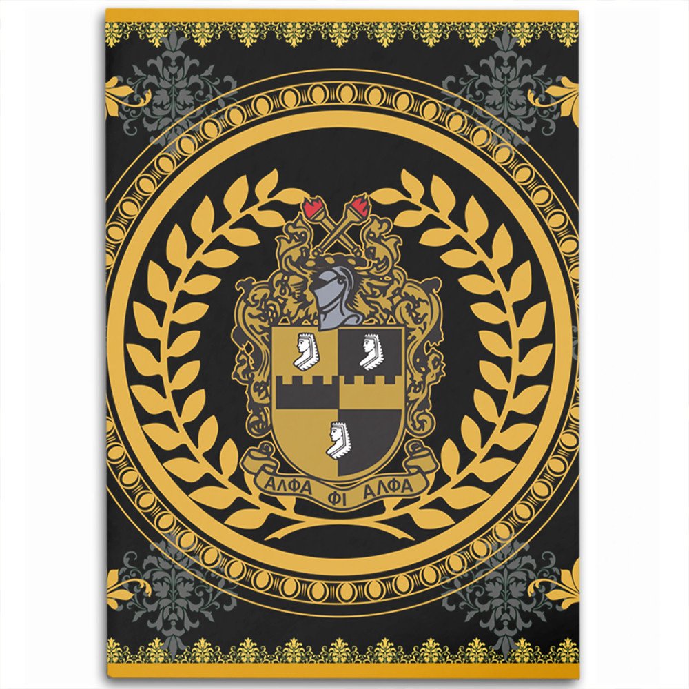 Fraternity Area Rug - Floral Circle Alpha Phi Alpha Area Rug