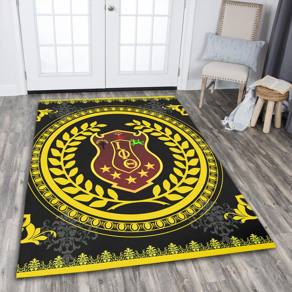 Fraternity Area Rug - Floral Circle Iota Phi Theta Area Rug