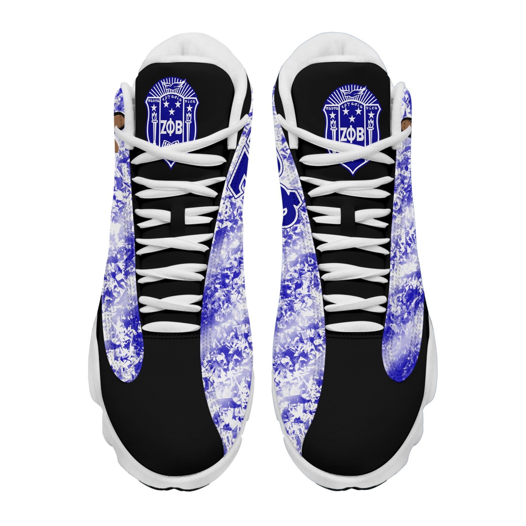 Sorority Footwear - Zeta Phi Beta Diamond Pattern Sneakers J.13