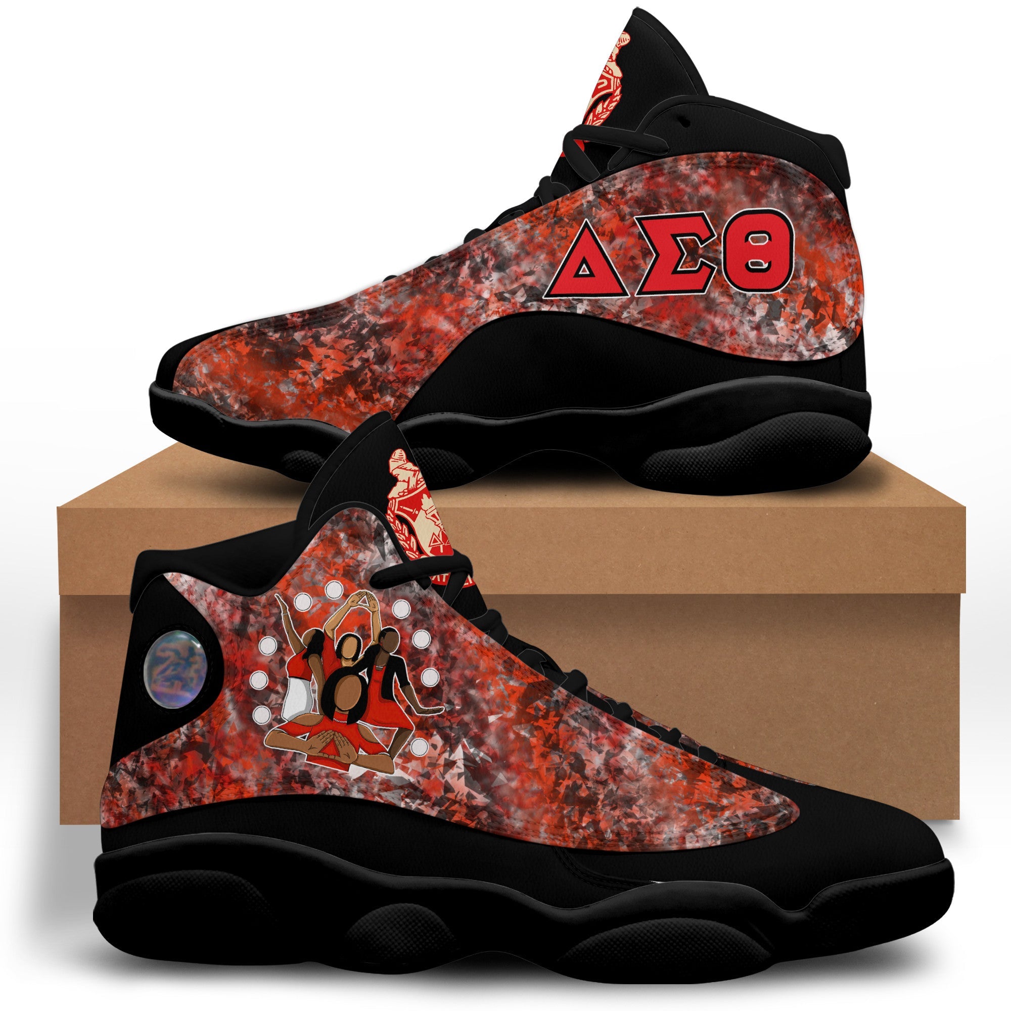 Sorority Footwear - Delta Sigma Theta Diamond Pattern Sneakers J.13