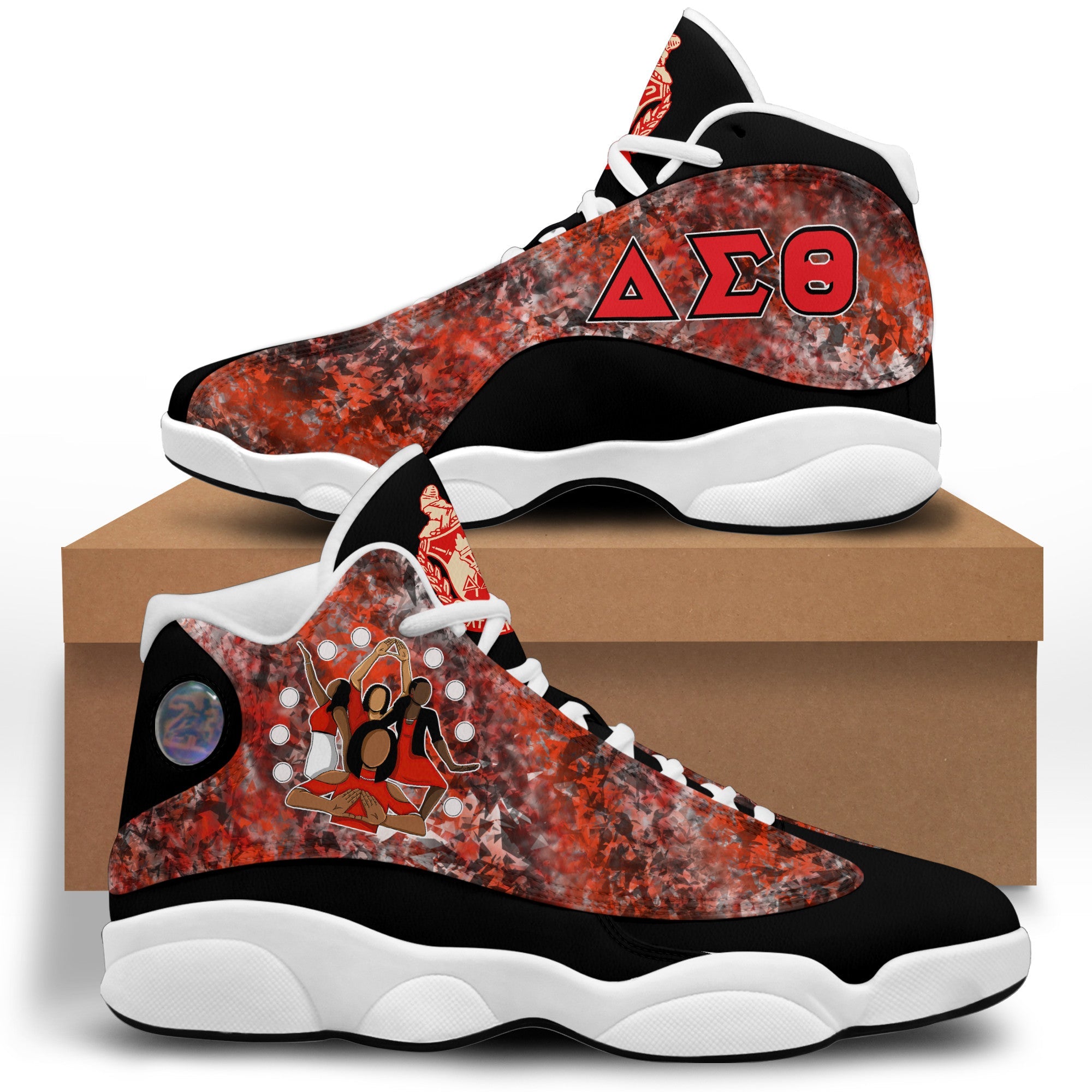 Sorority Footwear - Delta Sigma Theta Diamond Pattern Sneakers J.13