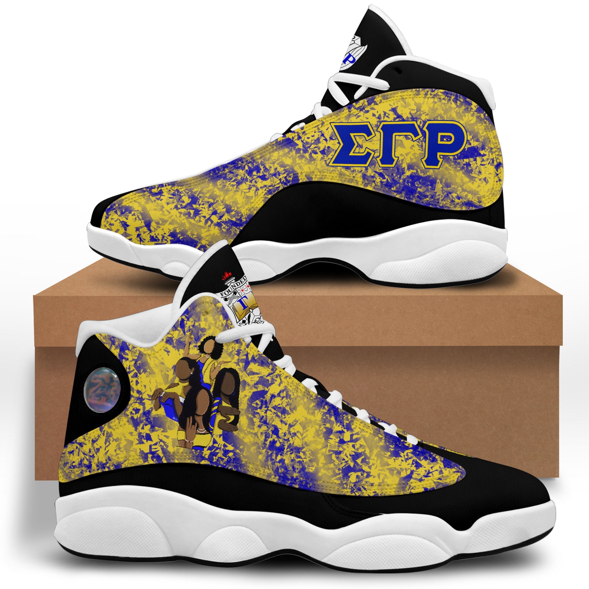 Sorority Footwear - Sigma Gamma Rho Diamond Pattern Sneakers J.13