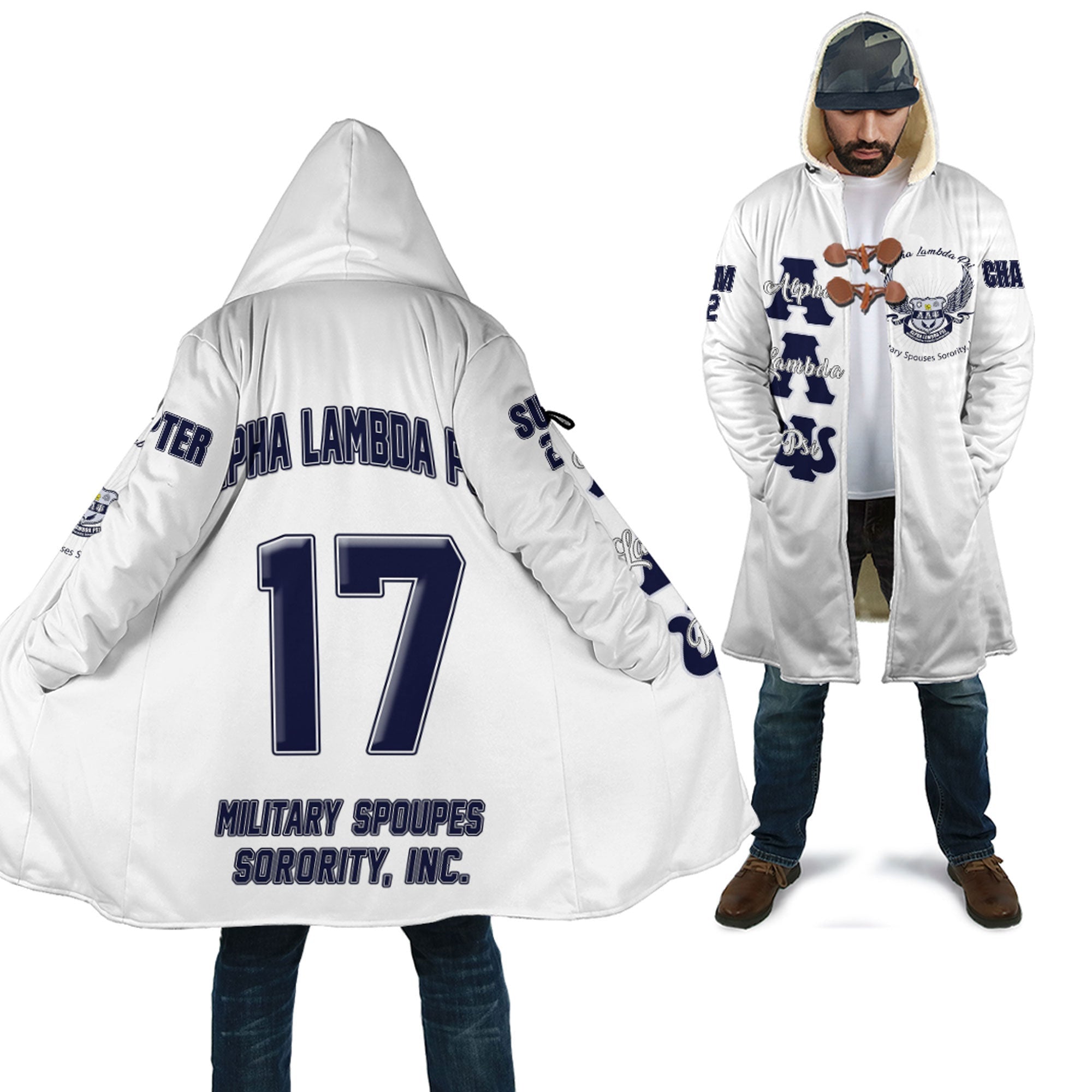 Sorority Cloak - (Custom) Alpha Lambda Psi Spouses (White) Cloak