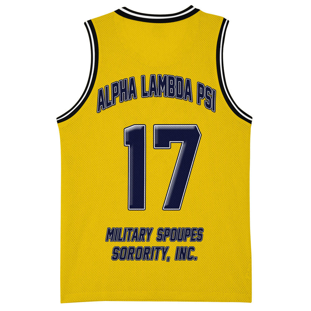 Sorority Basket Jersey - (Custom) Alpha Lambda Psi Spouses Basketball Jersey